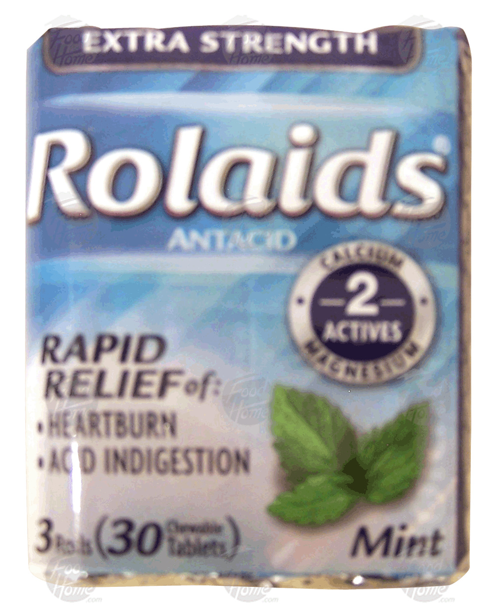 Rolaids  extra strength antacid, 3 rolls - 10 chewable tablets each, mint flavored Full-Size Picture